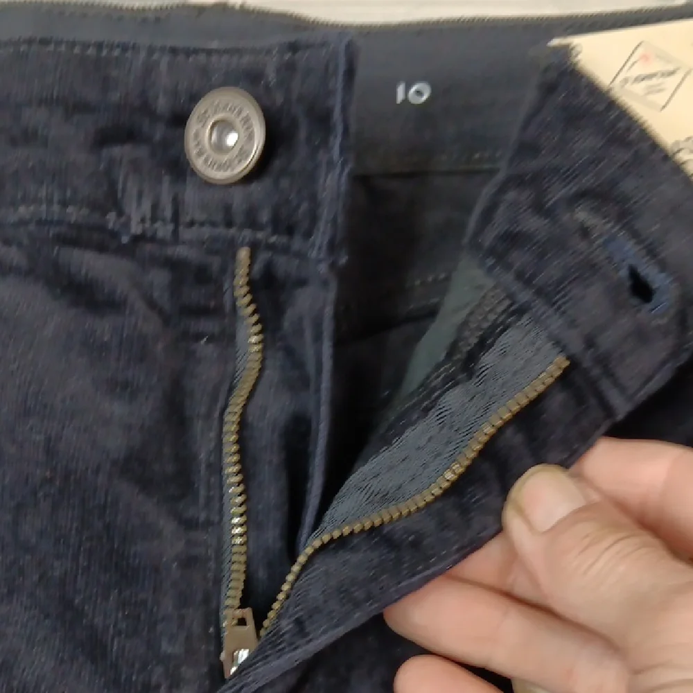 St. John's Bay Womens 10 Mid Rise Black Corduroy Slim Straight Pants Academia - Picture 7 of 13